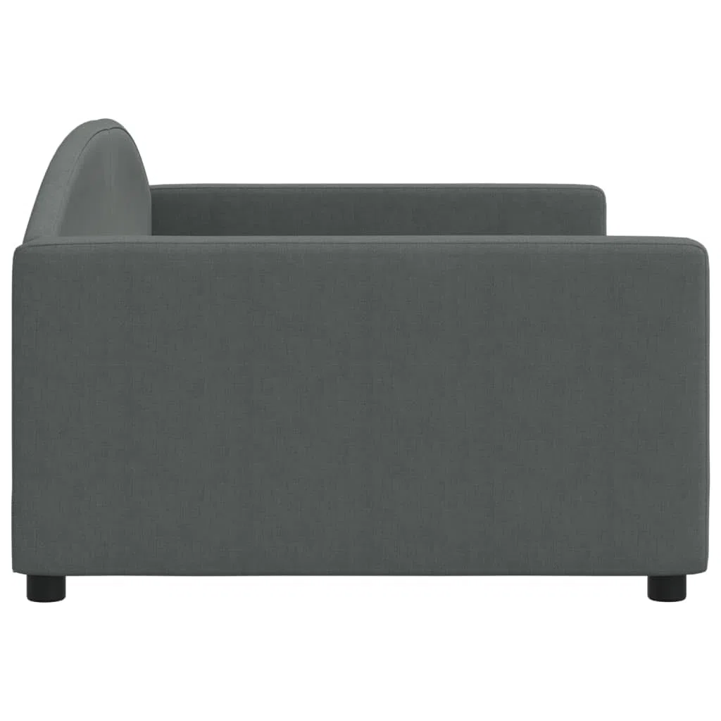 vidaXL Lit de Repos Gris foncé 100x200 cm Tissu