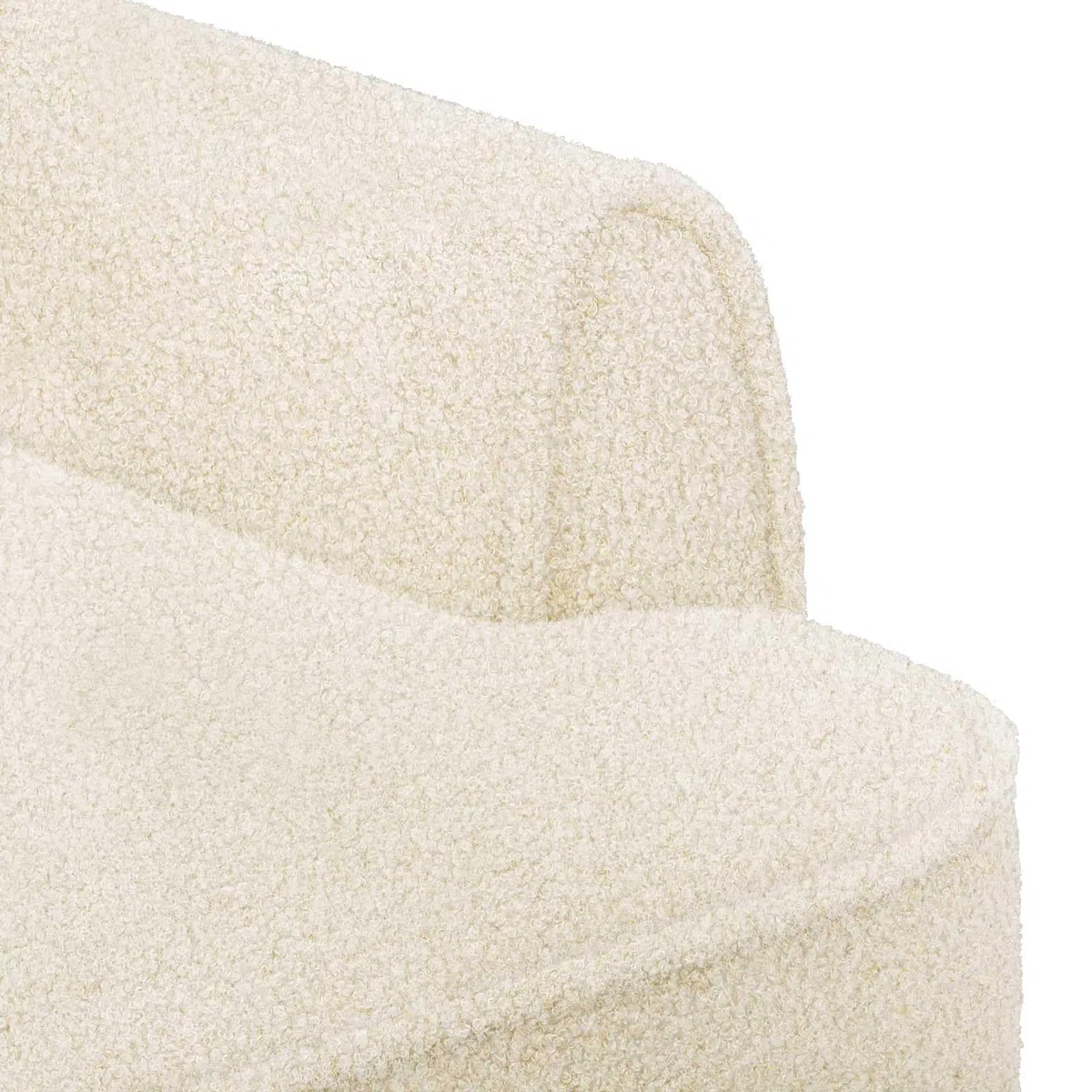 vidaXL Canapé Love Seat avec capitonnage en Boutons Crème Bouclé