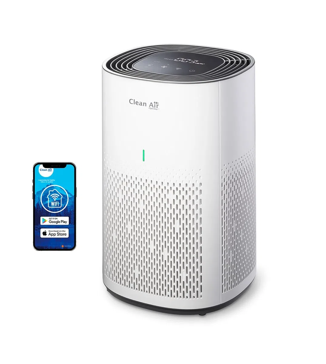 Clean Air Optima - Purificateur d’air HEPA UV et ioniseur intelligent CA-505 - Convient aux pièces jusqu'à 50 m² / 125 m³ - Filtre TRUE HEPA (H13) - Filtre à charbon actif – Ioniseur