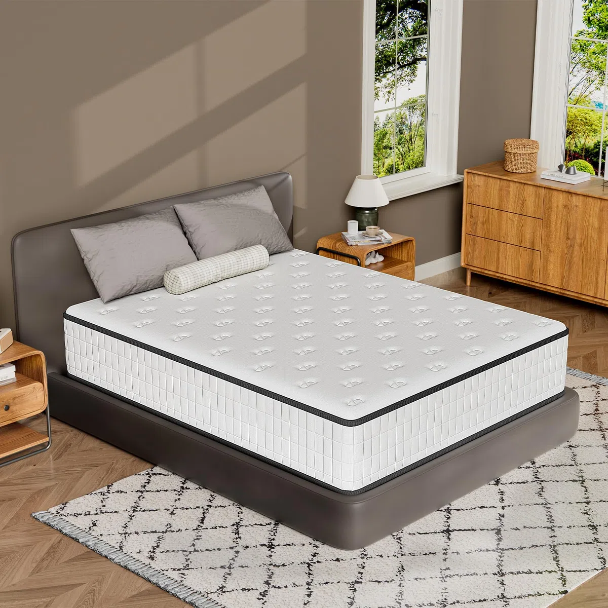 DEWINNER Matelas 180x200 | 22cm Epaisseur | Matelas de lit d'adulte | Mousse A Mémoire Parfait Soutien Haute | Réversible à Deux Faces entièrement utilisables