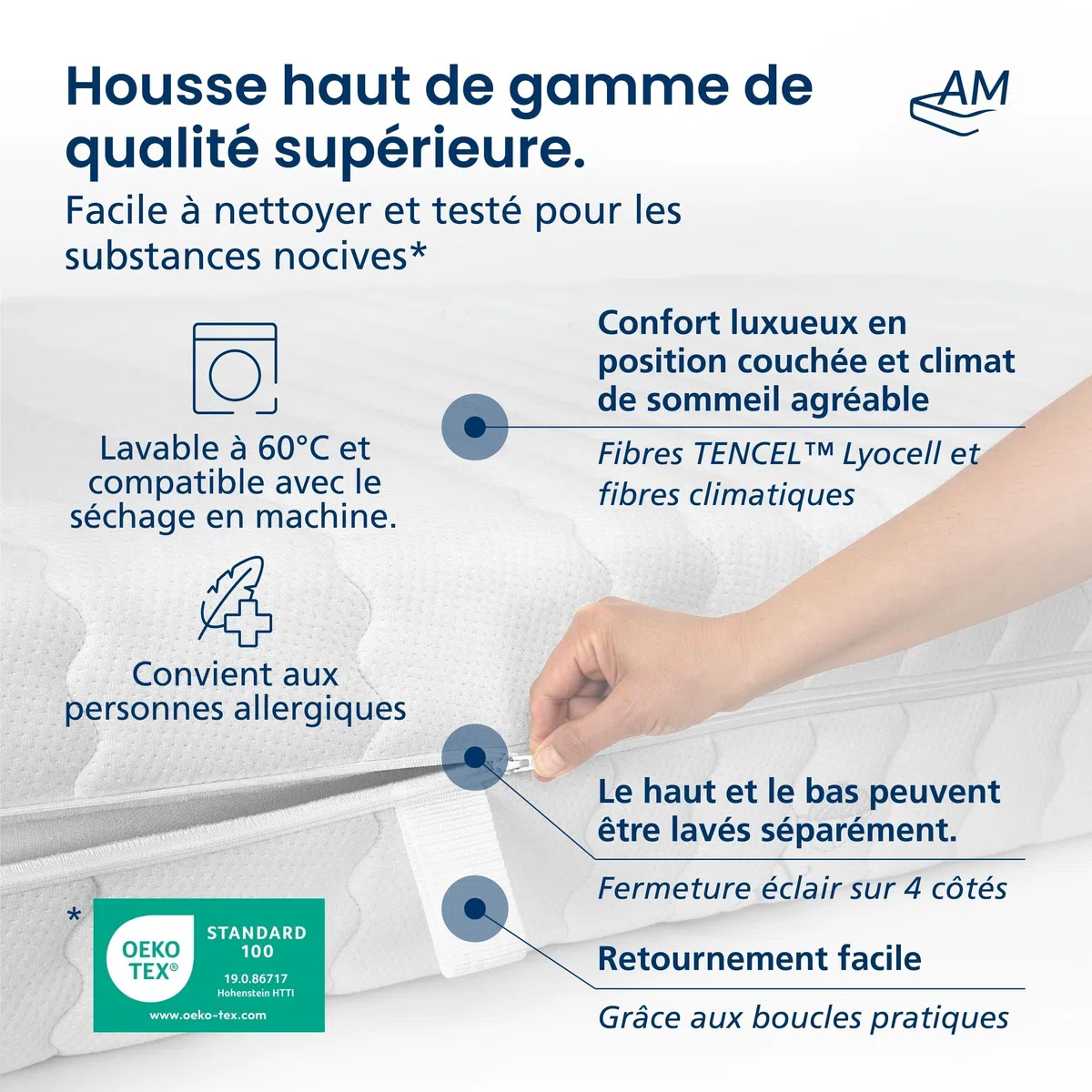 Matelas 180x200 pour 2 personnes - Double fermeté ferme & très ferme - Matelas à ressorts ensachés 180 x 200 - 1000 ressorts pour une adaptabilité optimale - Grand matelas pour couples