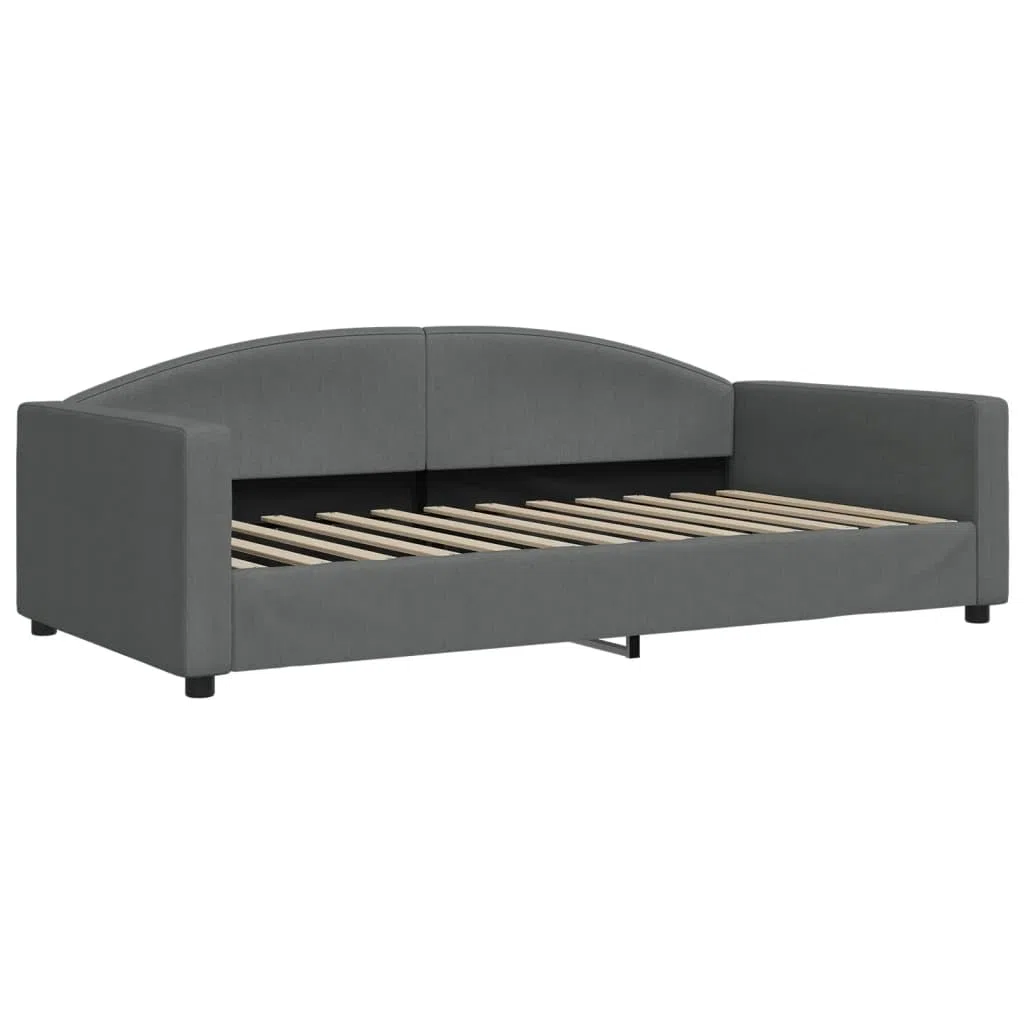 vidaXL Lit de Repos Gris foncé 100x200 cm Tissu