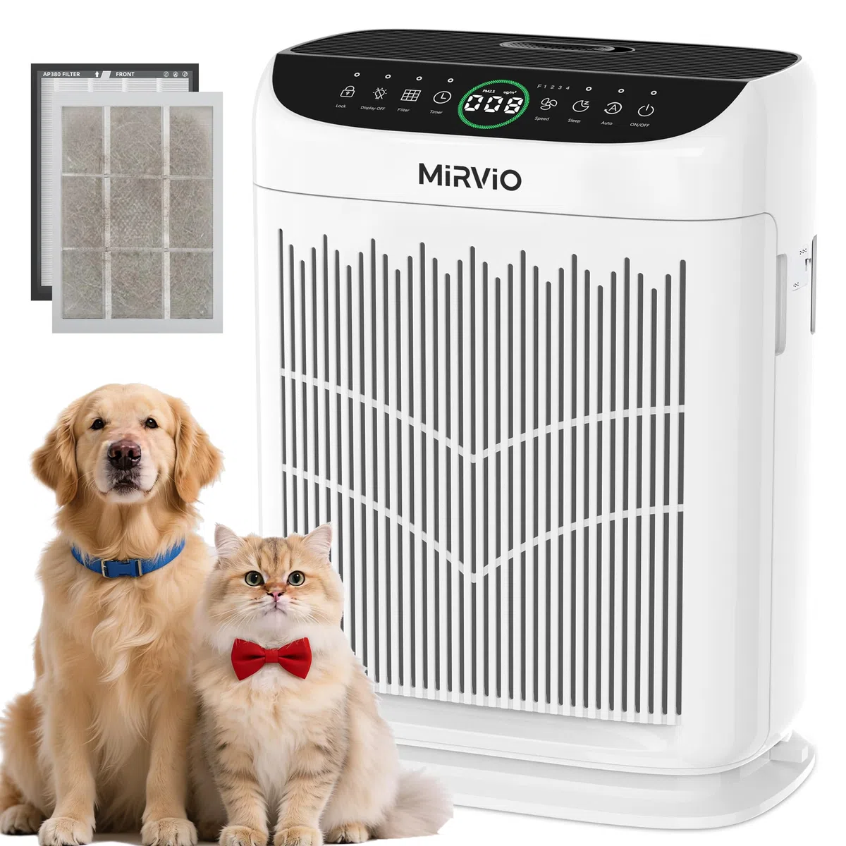 Purificateurs d'air HEPA pour maison et grande pièce jusqu'à 900 m² avec filtre double face lavable, purificateur d'air pour poils d'animaux, odeurs, fumée, poussière, affichage automatique