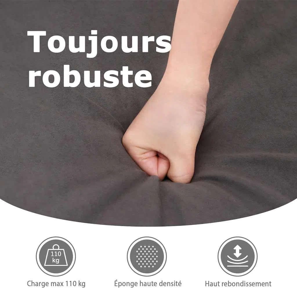 vidaXL Fauteuil inclinable de Massage Noir Tissu Microfibre