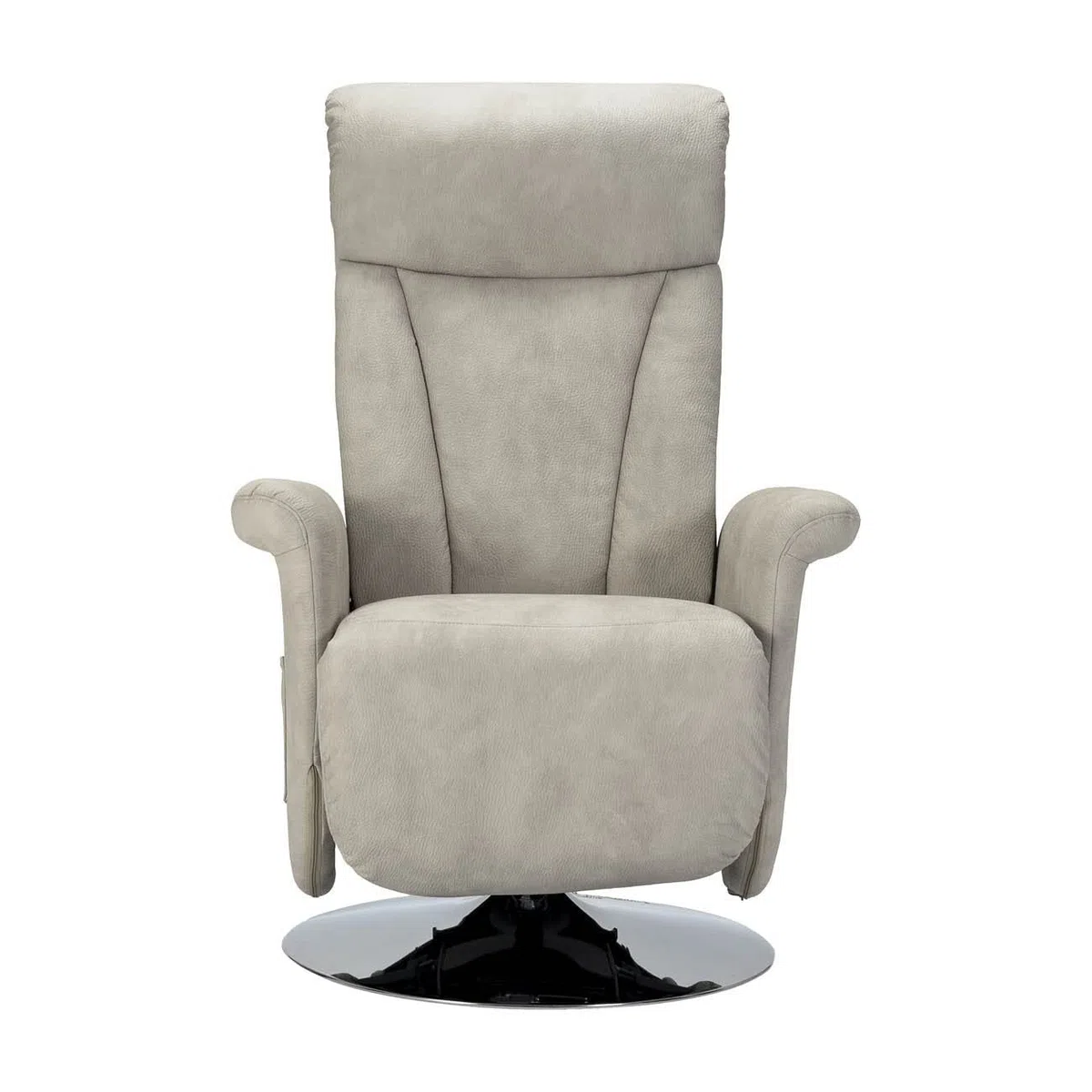 Sime MT-2 Fauteuil Relax Électrique 2 Moteurs, Dossier inclinable indépendant piètement en Acier tournant Peau d'éléphant Fauteuil reclinable releveur âgé Gris