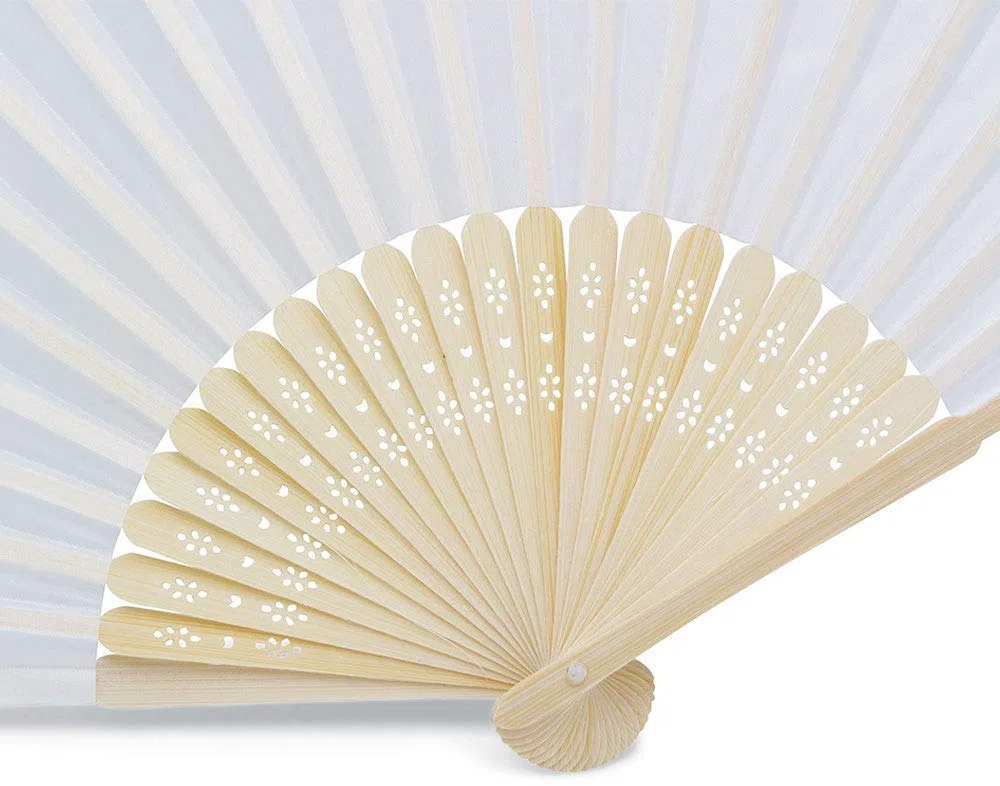 40 Eventail Blanc de Papier Mariage pour Invités Cadeau Fête Décoration