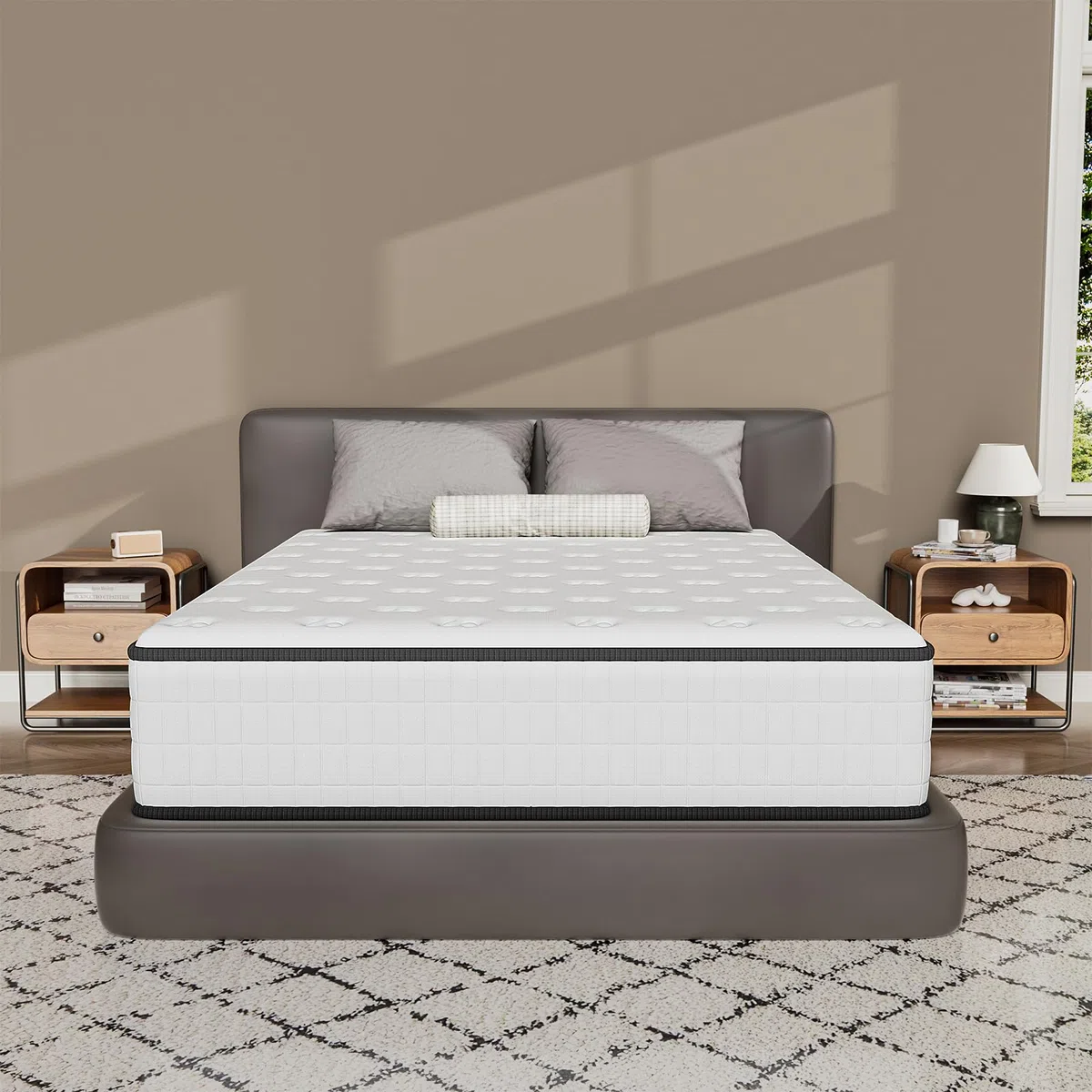 DEWINNER Matelas 180x200 | 22cm Epaisseur | Matelas de lit d'adulte | Mousse A Mémoire Parfait Soutien Haute | Réversible à Deux Faces entièrement utilisables
