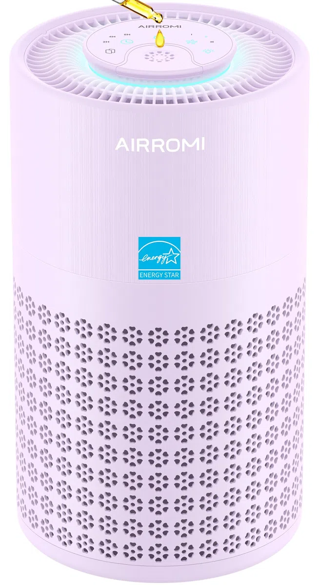 AIRROMI Purificateur d'air pour chambre à coucher avec véritables filtres HEPA H13 3 en 1, purificateurs d'air pour animaux domestiques, odeur d'uripi de chat, couvre jusqu'à 200 m², filtre d'air